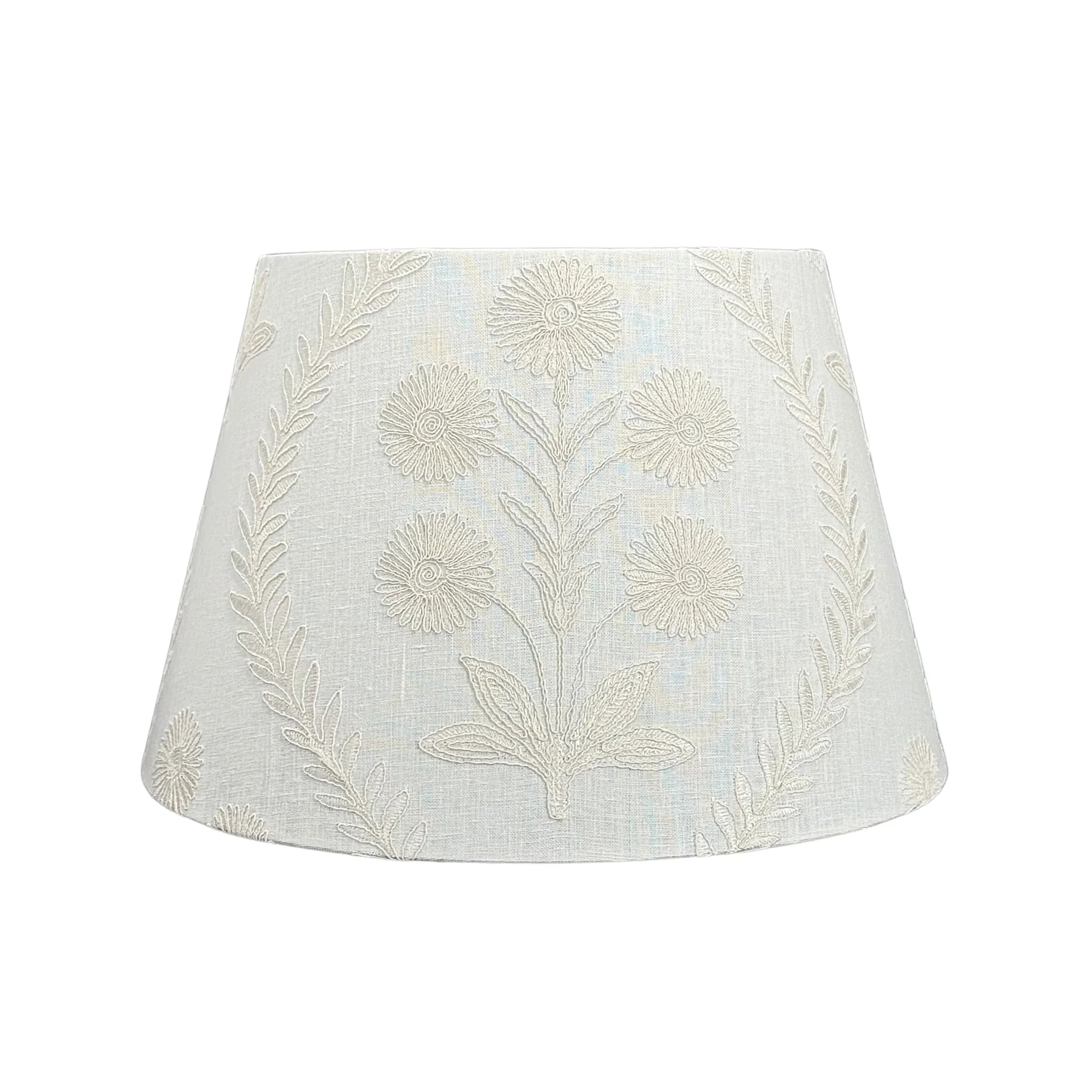 Ian Sanderson Persian Daisy White Embroidered White Lampshade
