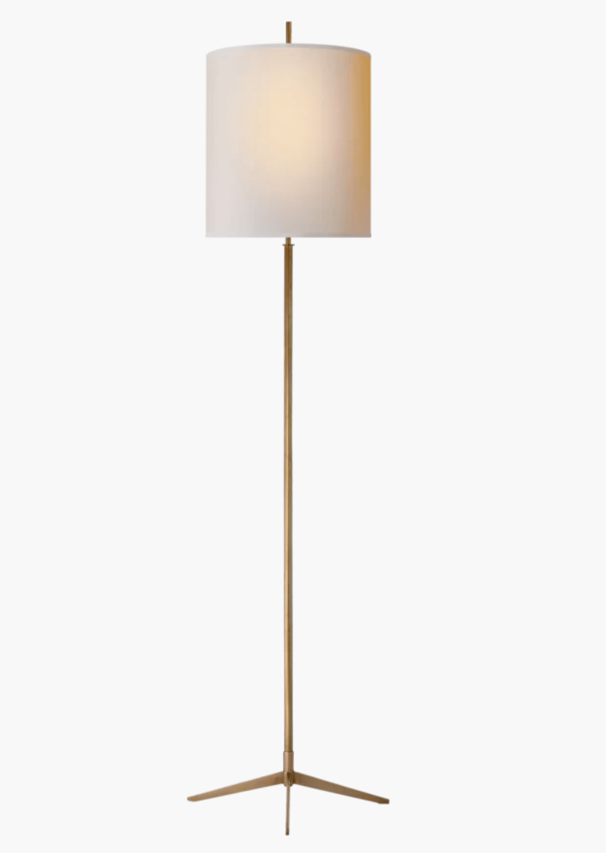 Caron Floor Lamp with White Linen Shade