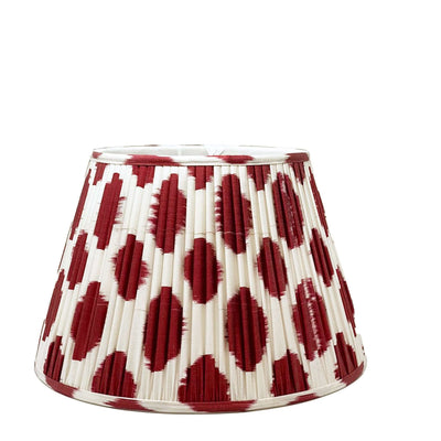 Red and White Ikat Lampshade