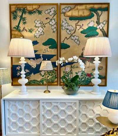Ombre Shirred - Biscuit Lampshade