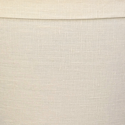 Close up Linen Banded Retro Drum Lampshade in Egg