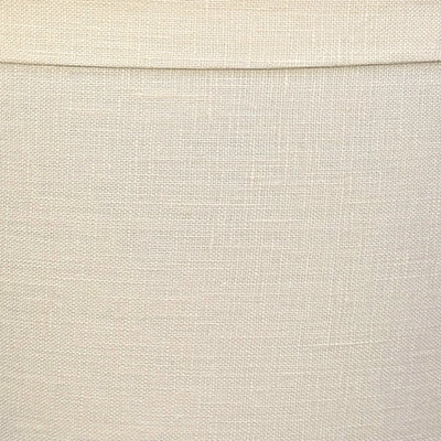 Close up Linen Banded Retro Drum Lampshade in Egg
