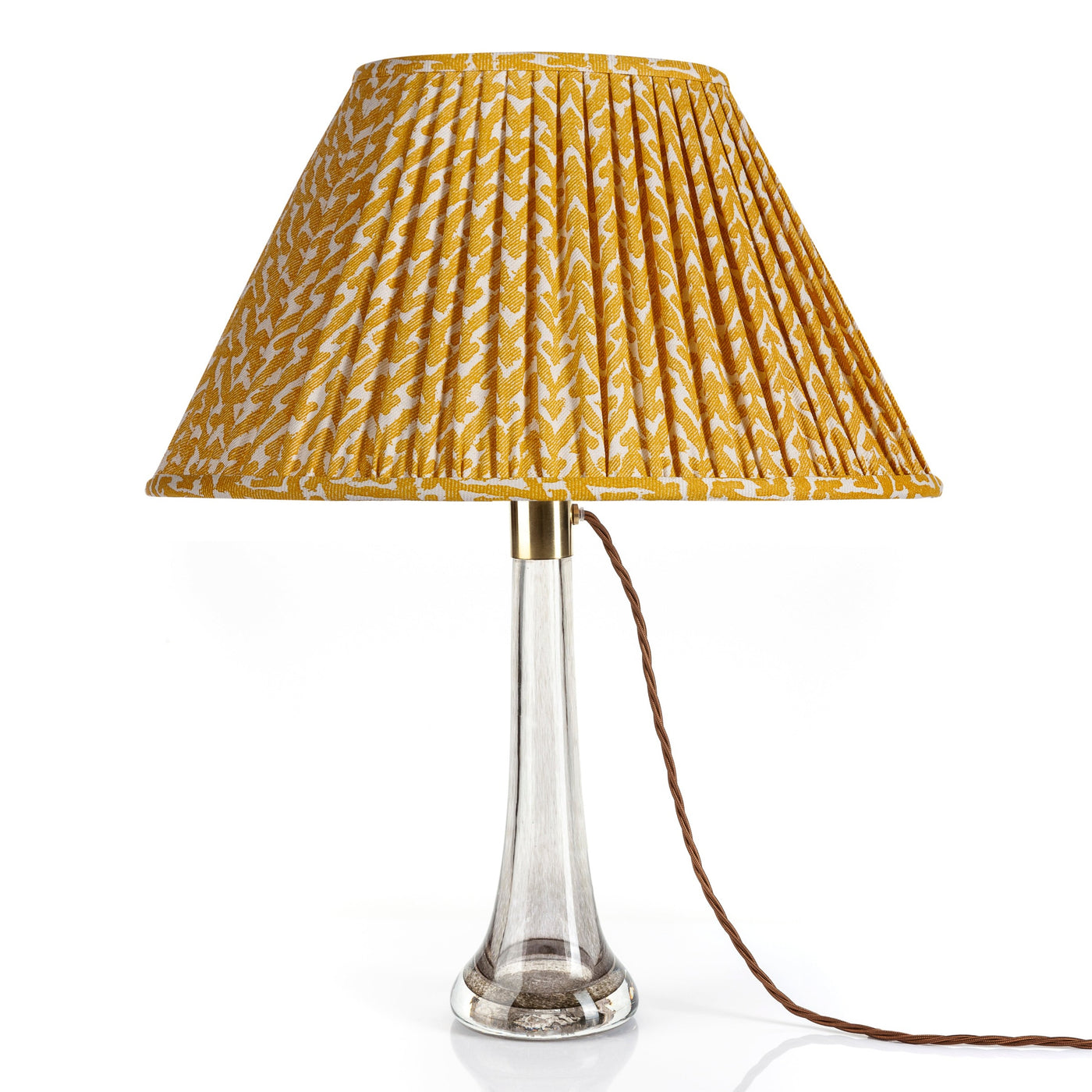 Yellow rabanna oval lampshade