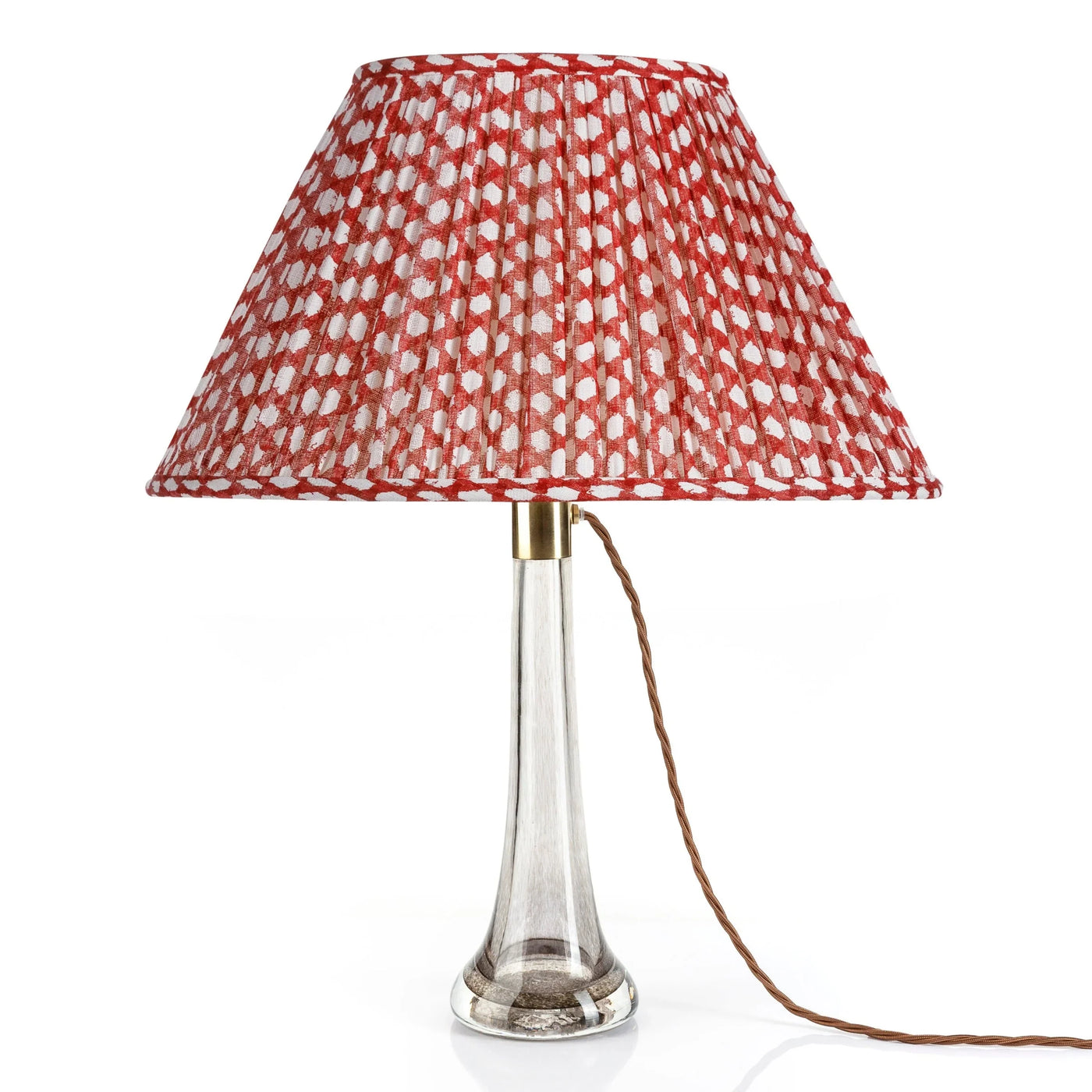 Fermoie Red Wicker Oval Lampshade