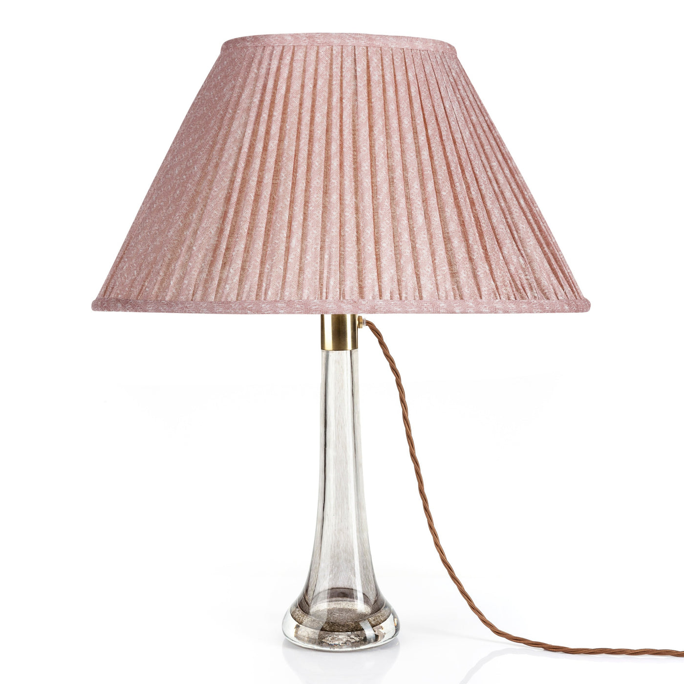 Fermoie Pink Figured Oval Lampshade