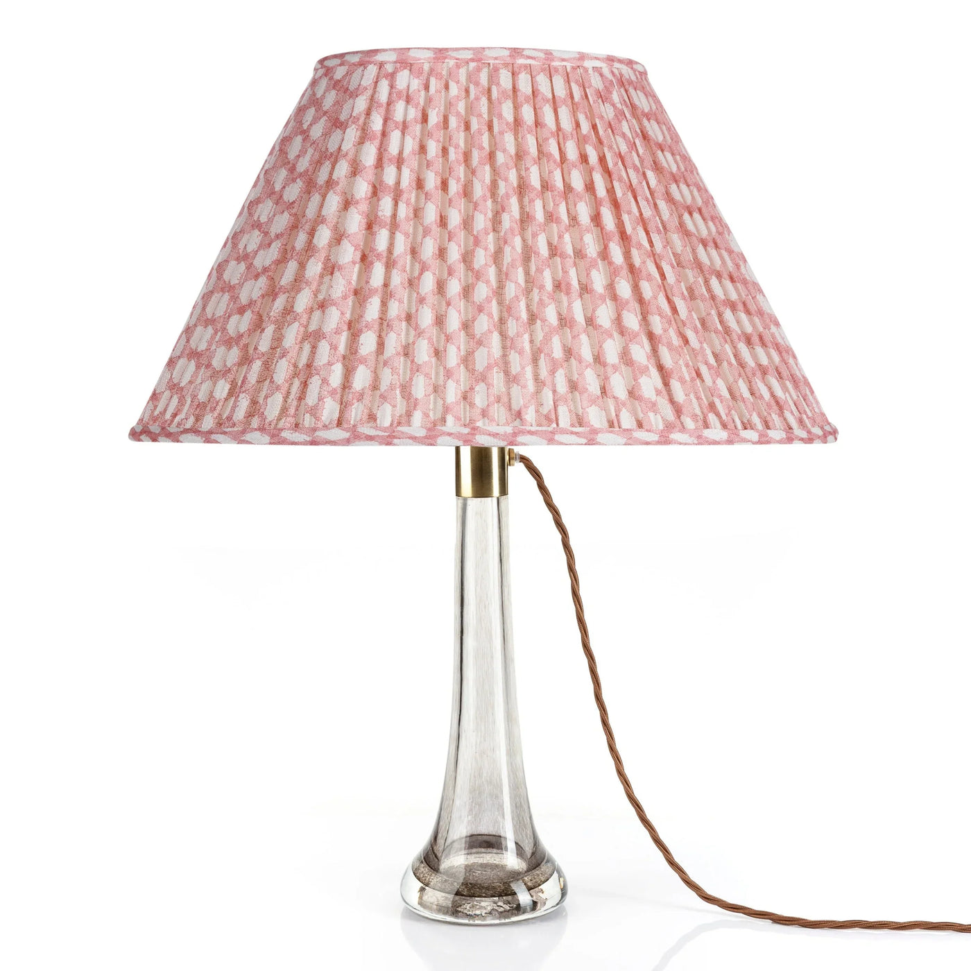 Fermoie Pink Wicker Oval Lampshade