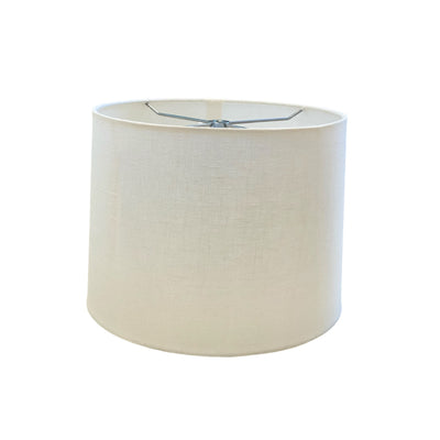 Linen Rolled Edge Retro Drum Lampshade