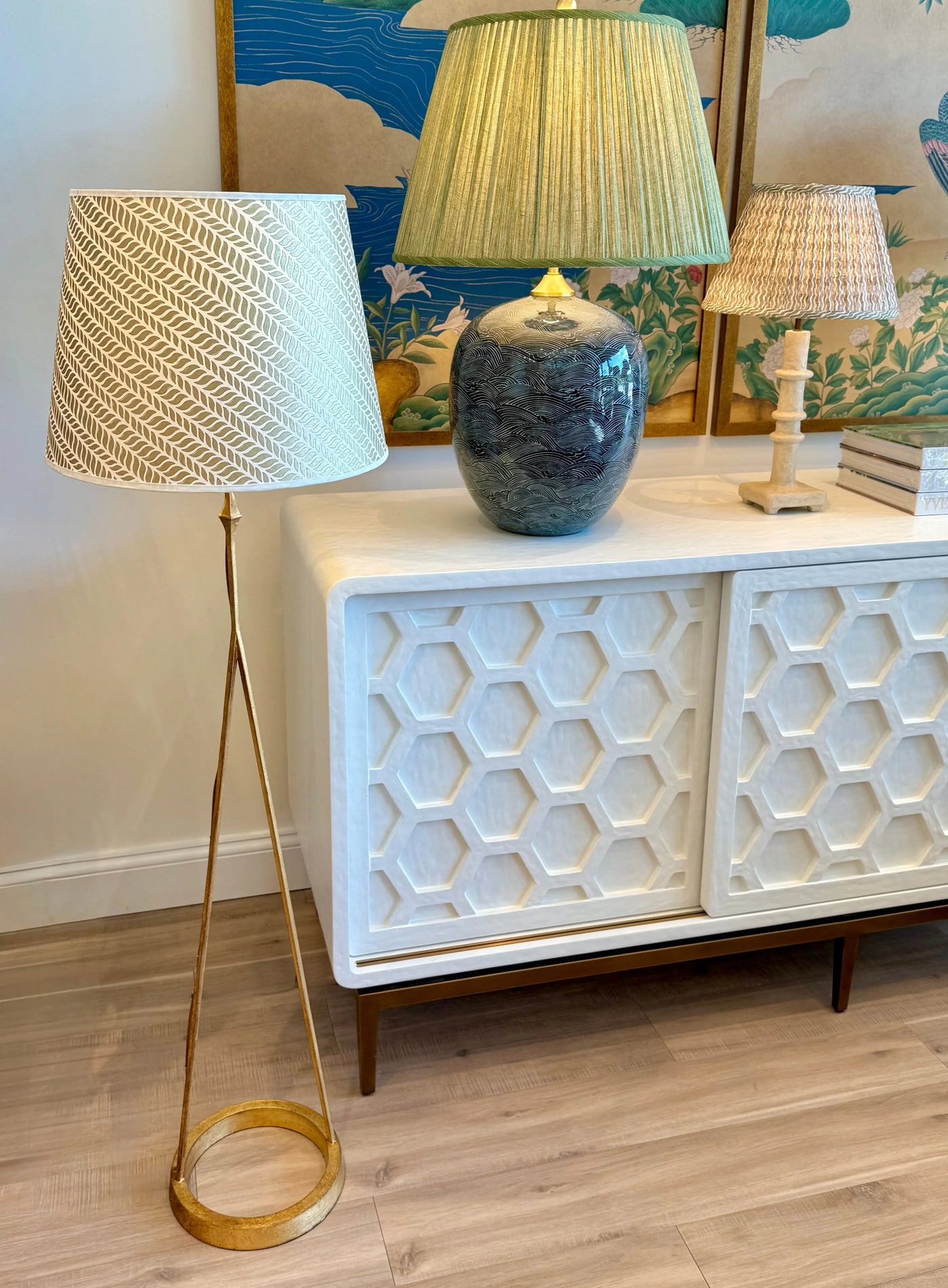 Dauphine Floor Lamp - Gilded Iron