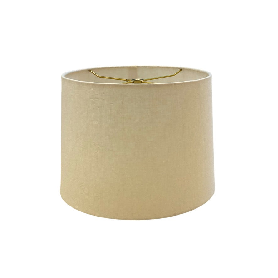 Linen Rolled Edge Retro Drum Lampshade