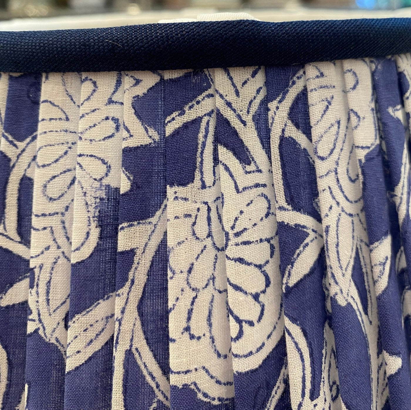 block print lampshade detail