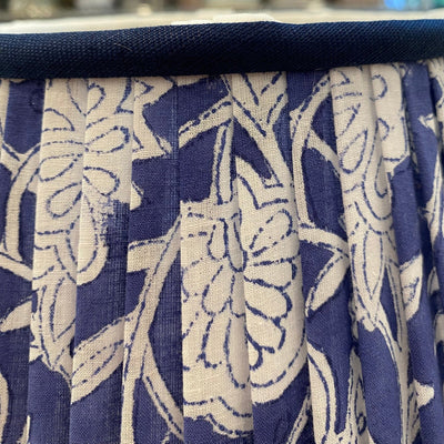 block print lampshade detail