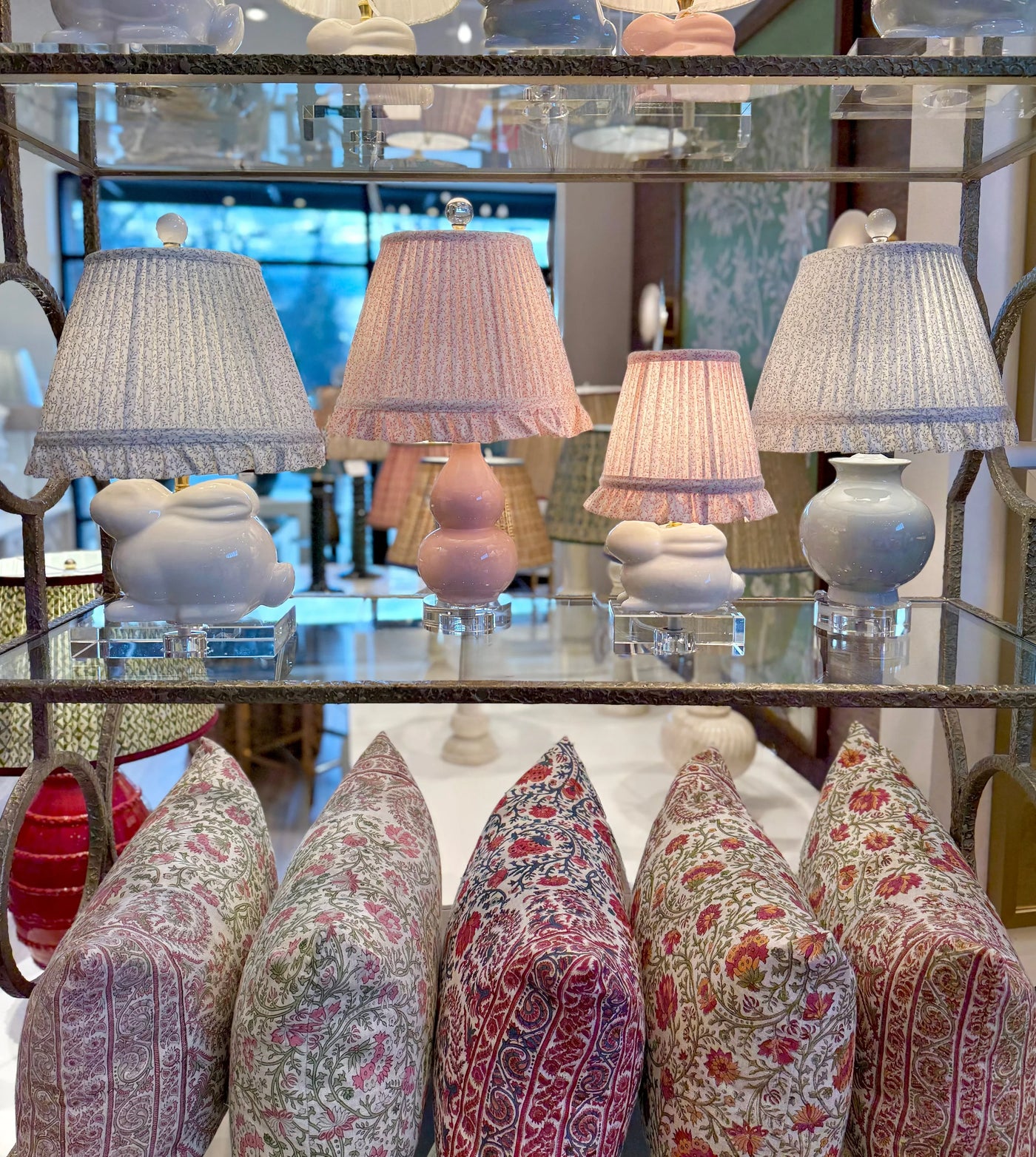 Ian Sanderson Steel Blue Leonie Ruffle Lampshade