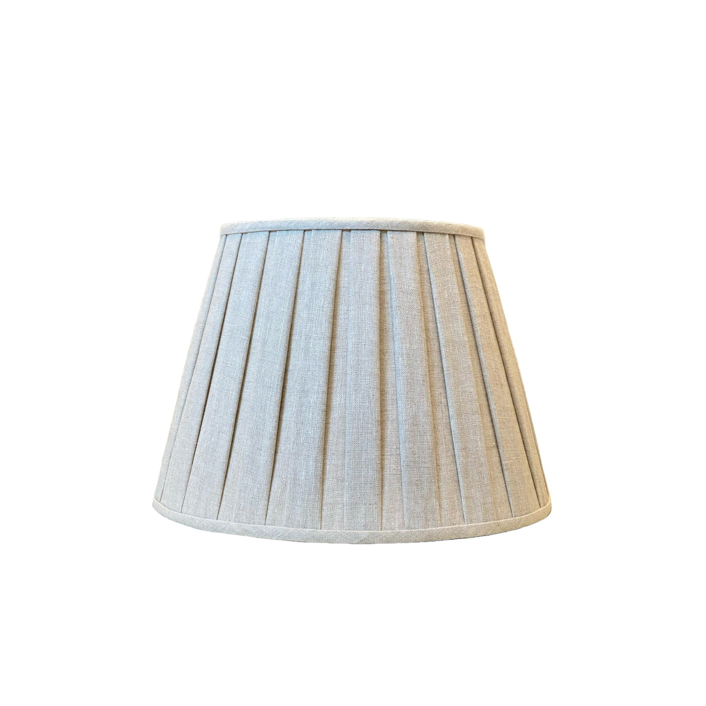 Oatmeal Linen Wide Box Pleat Lampshade