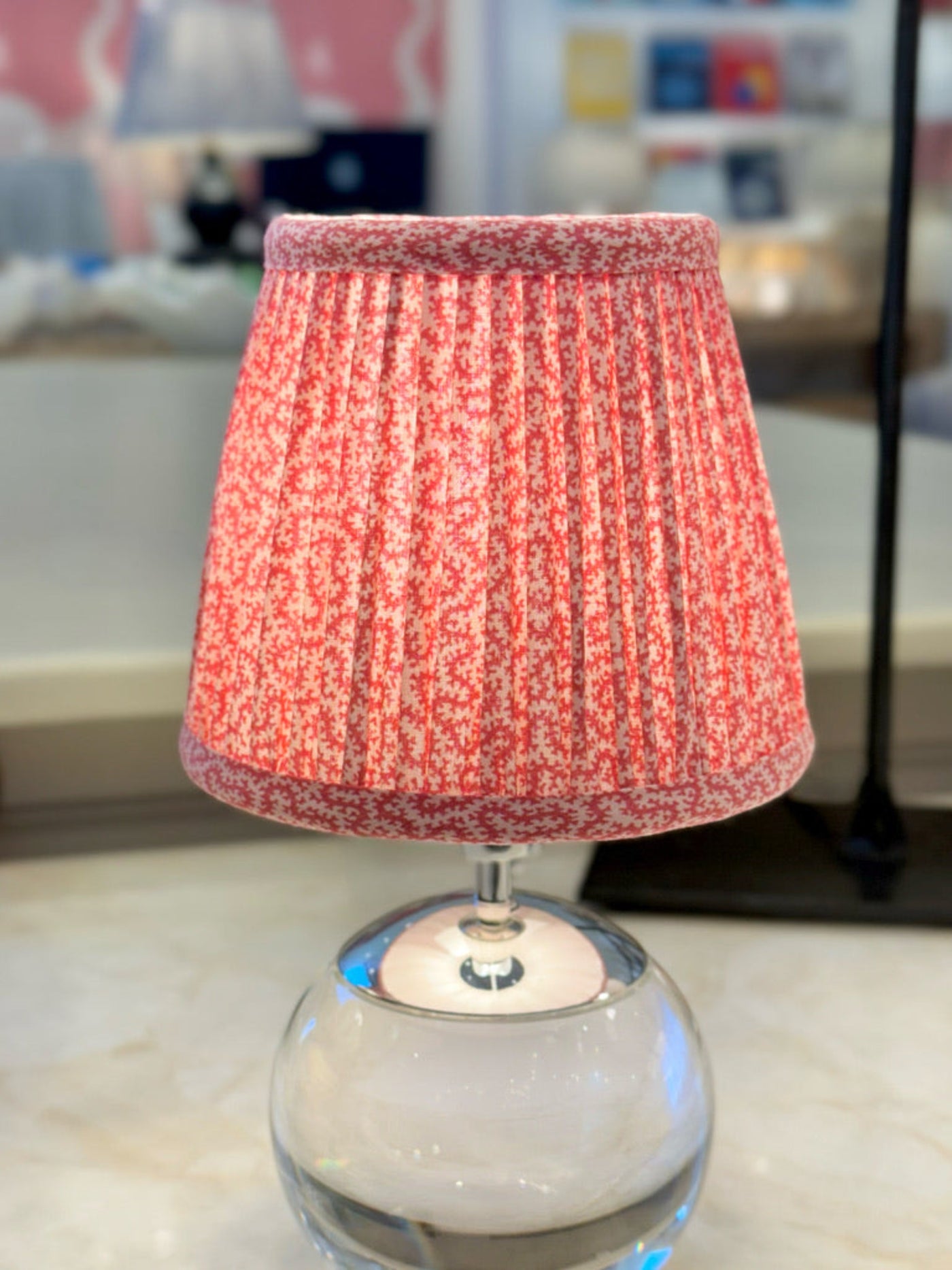 Ian Sanderson Lampshade and small crystal lamp