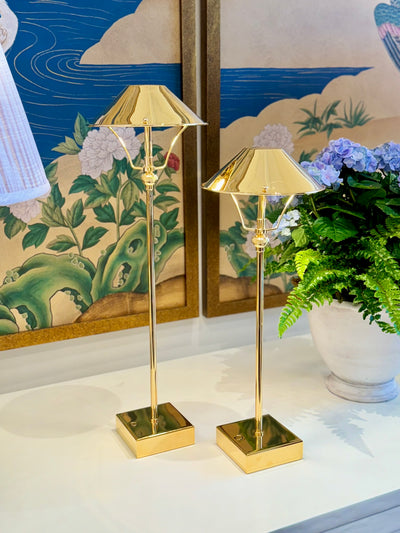 Anna Lari Ambrina Cordless Table Lamp in Glossy Brass