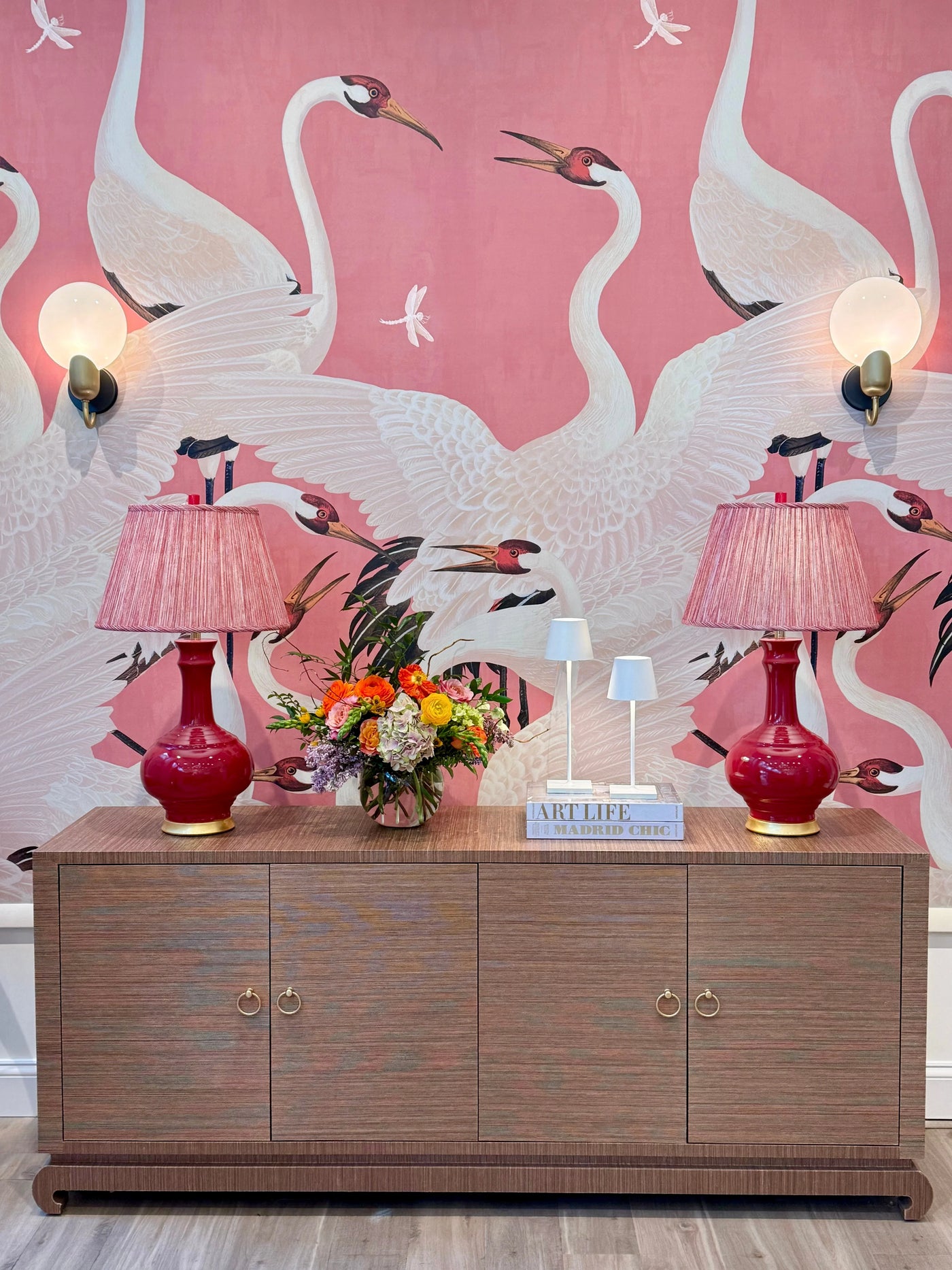 Hwang Bishop Chai Table Lamp in Chili