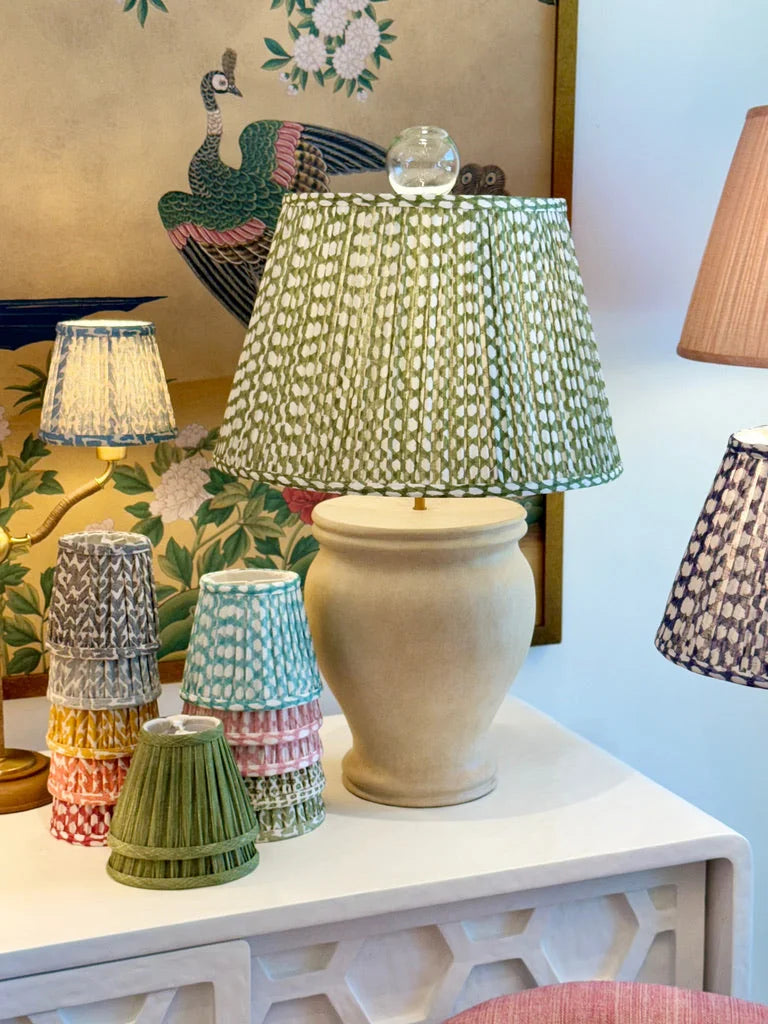 Fermoie Green Wicker Lampshade