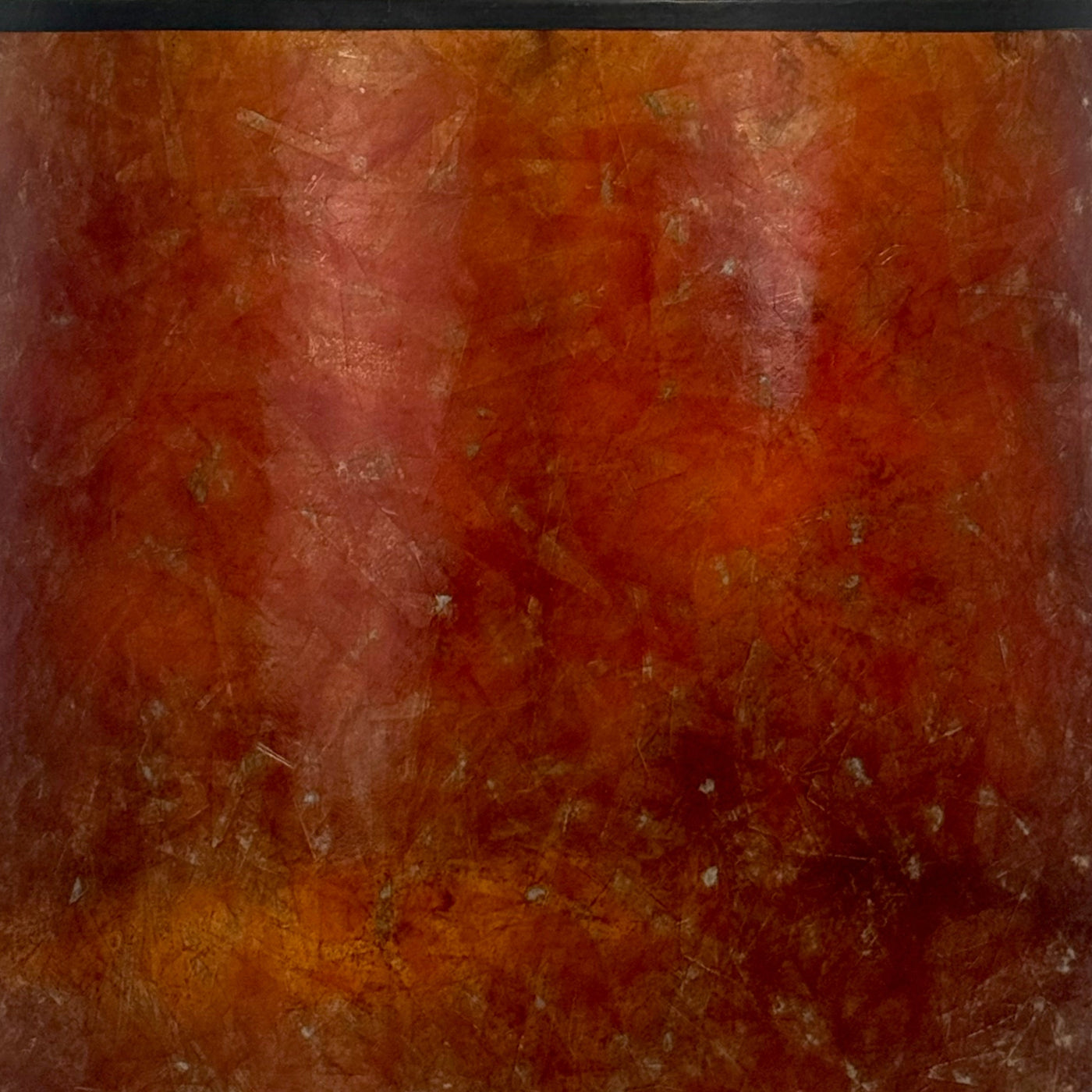 Amber Mica Deep Drum Lampshade Up Close