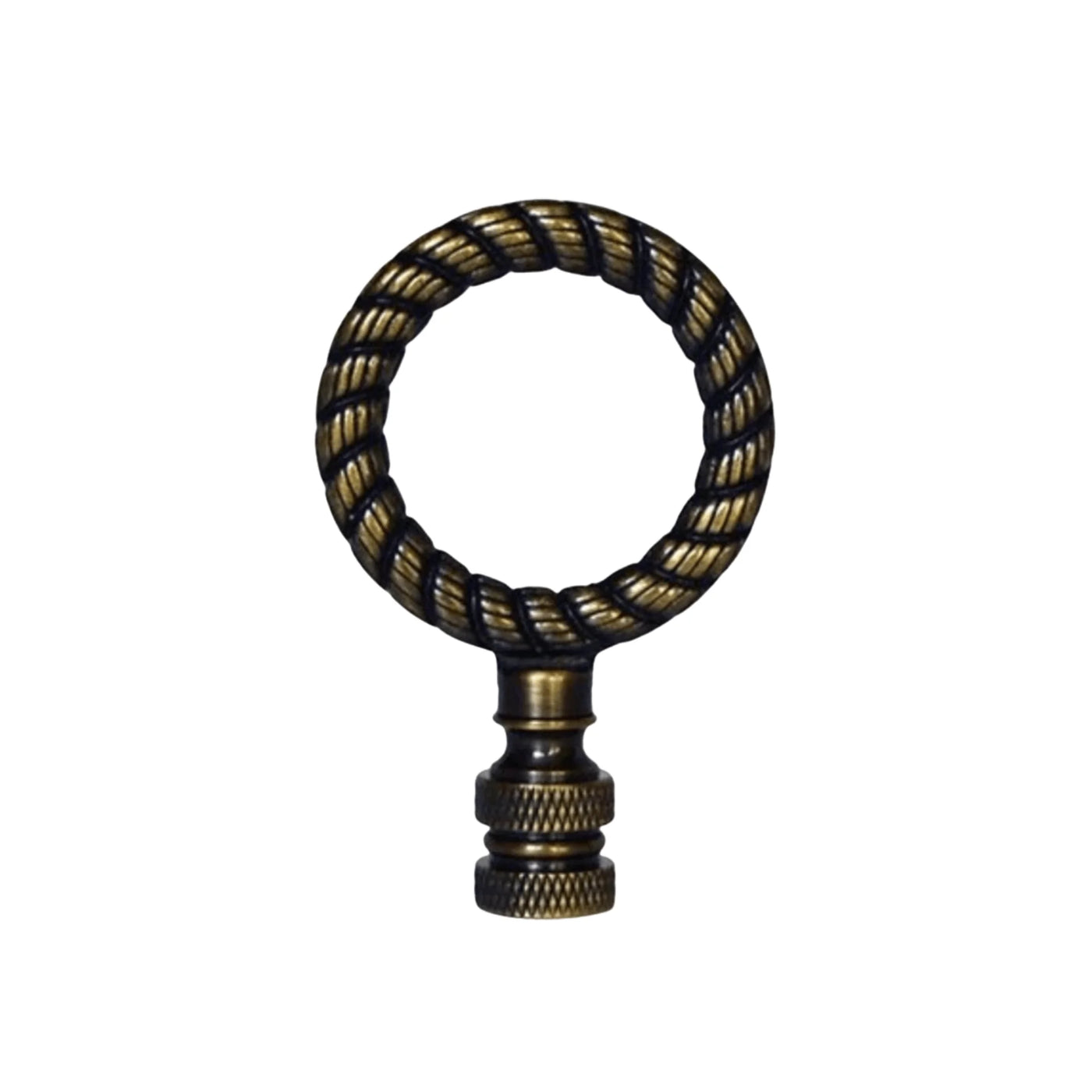 Antique Brass Ring Finial