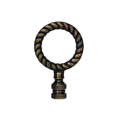 Antique Brass Ring Finial