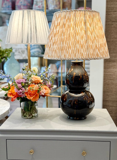 Ian Sanderson Quiver Lampshade on Avebury Table Lamp in Tortoise