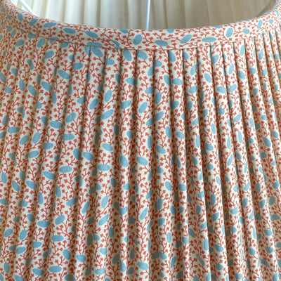 Pink and blue floral lampshade