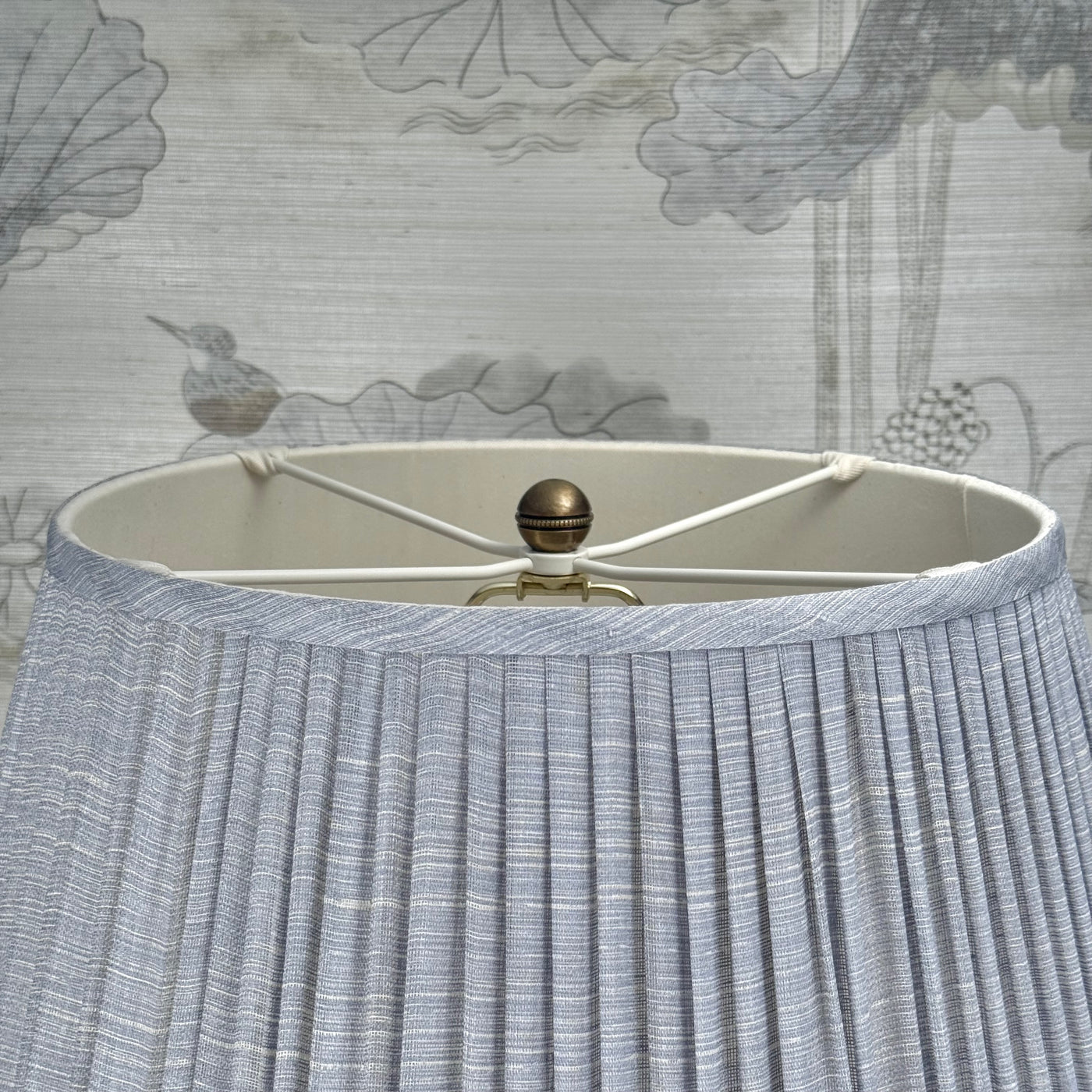 Beaded Ball Finial in Antique Brass Close Up