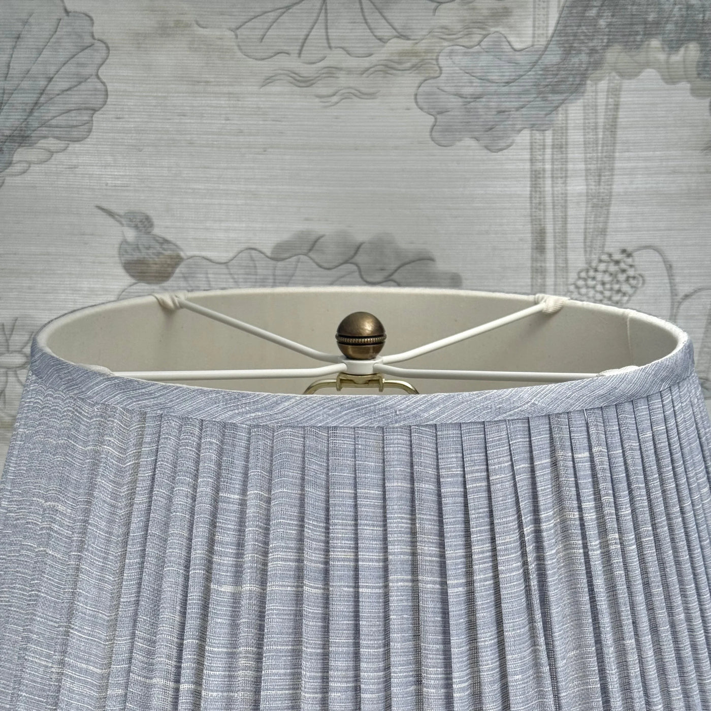 Beaded Ball Finial in Antique Brass Close Up