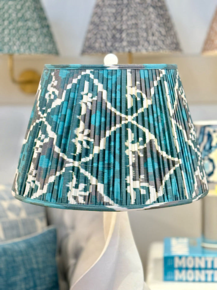 Teal silk lampshade cheap