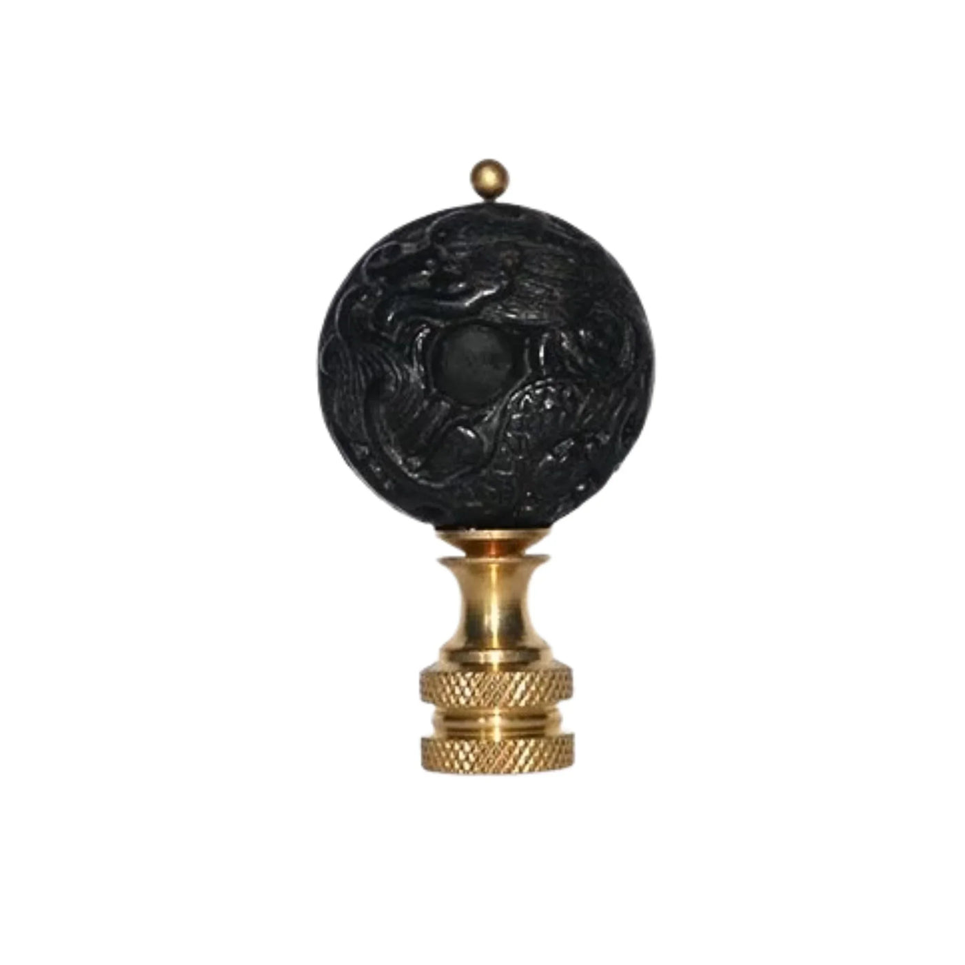 Black Cinnabar Dragon Finial