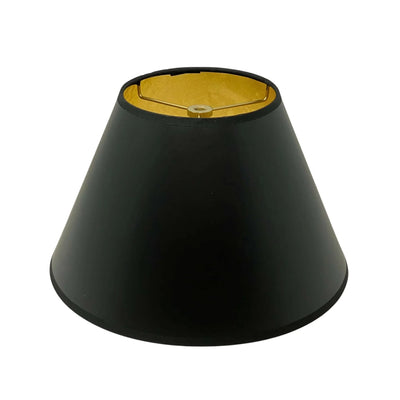 Handmade black lamp shade with gold interior