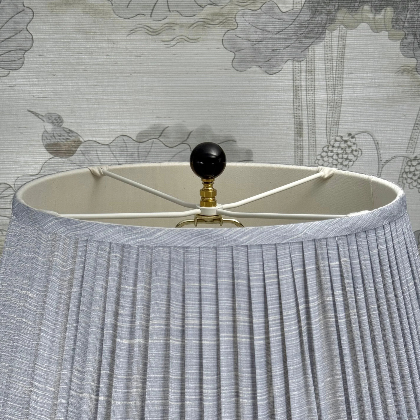 Black Porcelain Finial Close Up