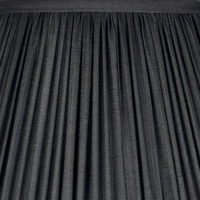 Black Sari Lampshade with Black Silk Trim Close Up