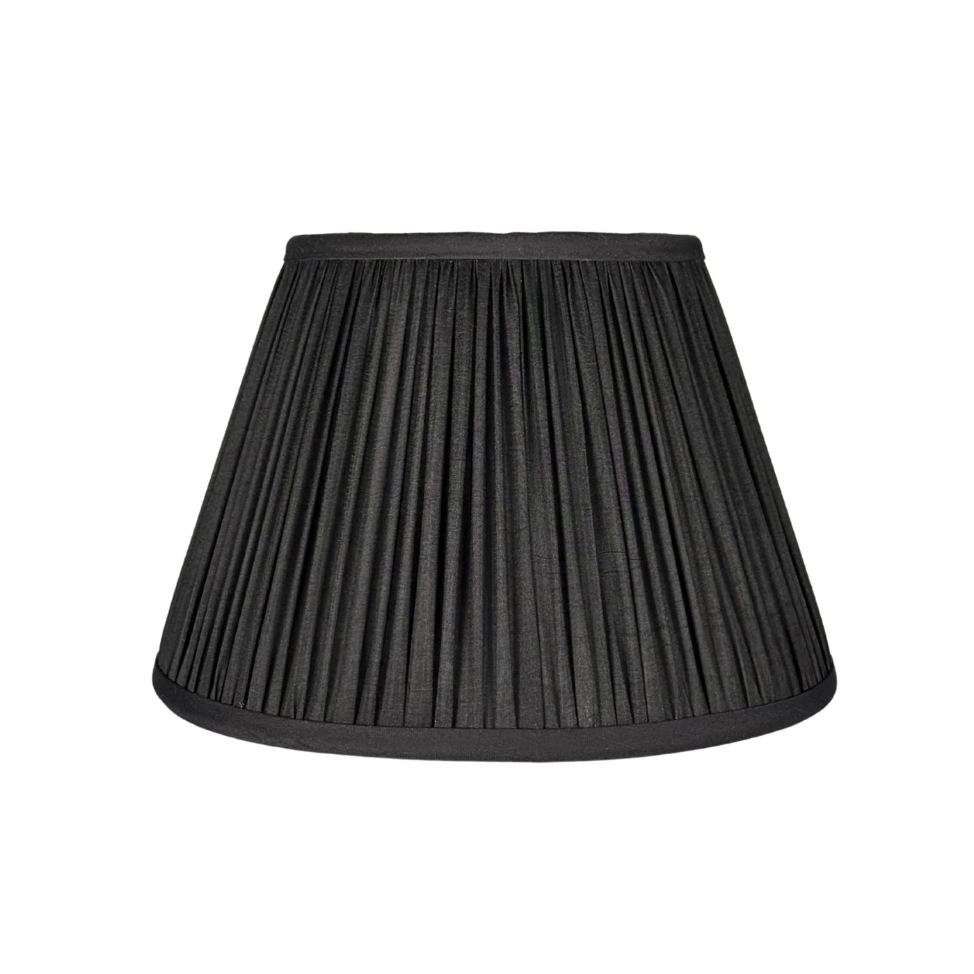 Black Sari Lampshade with Black Silk Trim