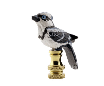 Blue jay lamp finial