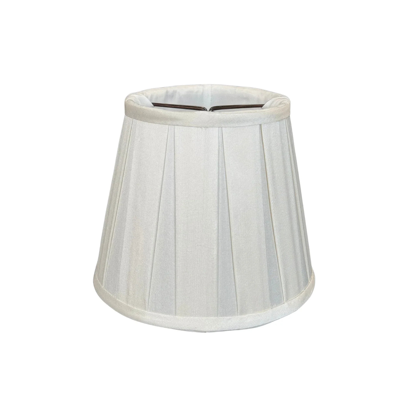 Box Pleat Silk Chandelier Shade - Snow