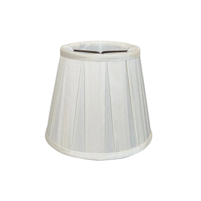 Box Pleat Silk Chandelier Shade - Snow