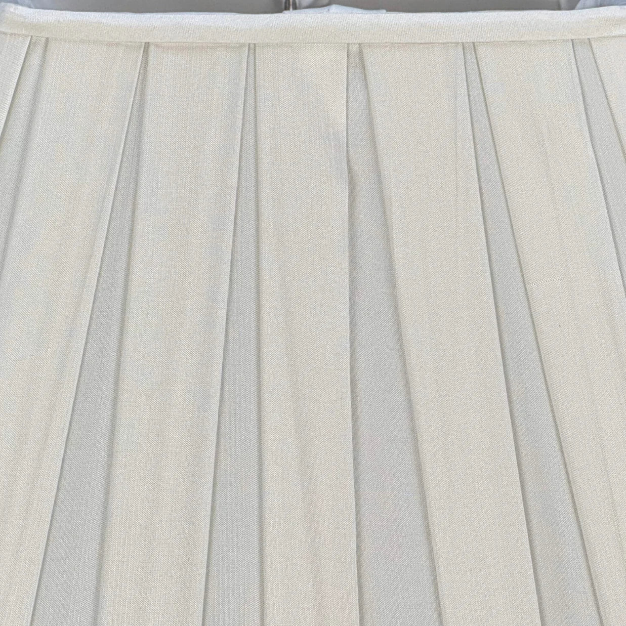 Box Pleat Silk Square Lampshade Up Close