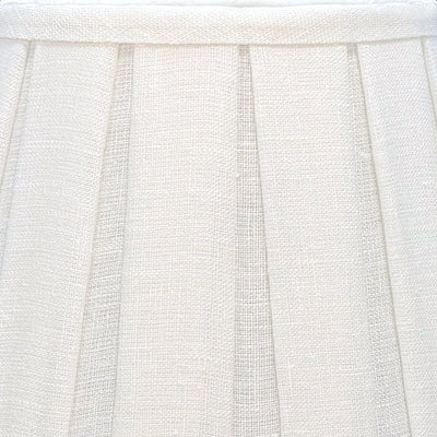Box pleat linen chandelier shade up close