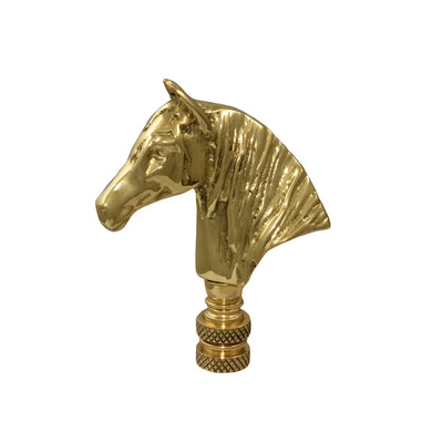 Brass Horse Head Finial