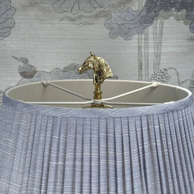 Brass Horse Head Finial Close Up