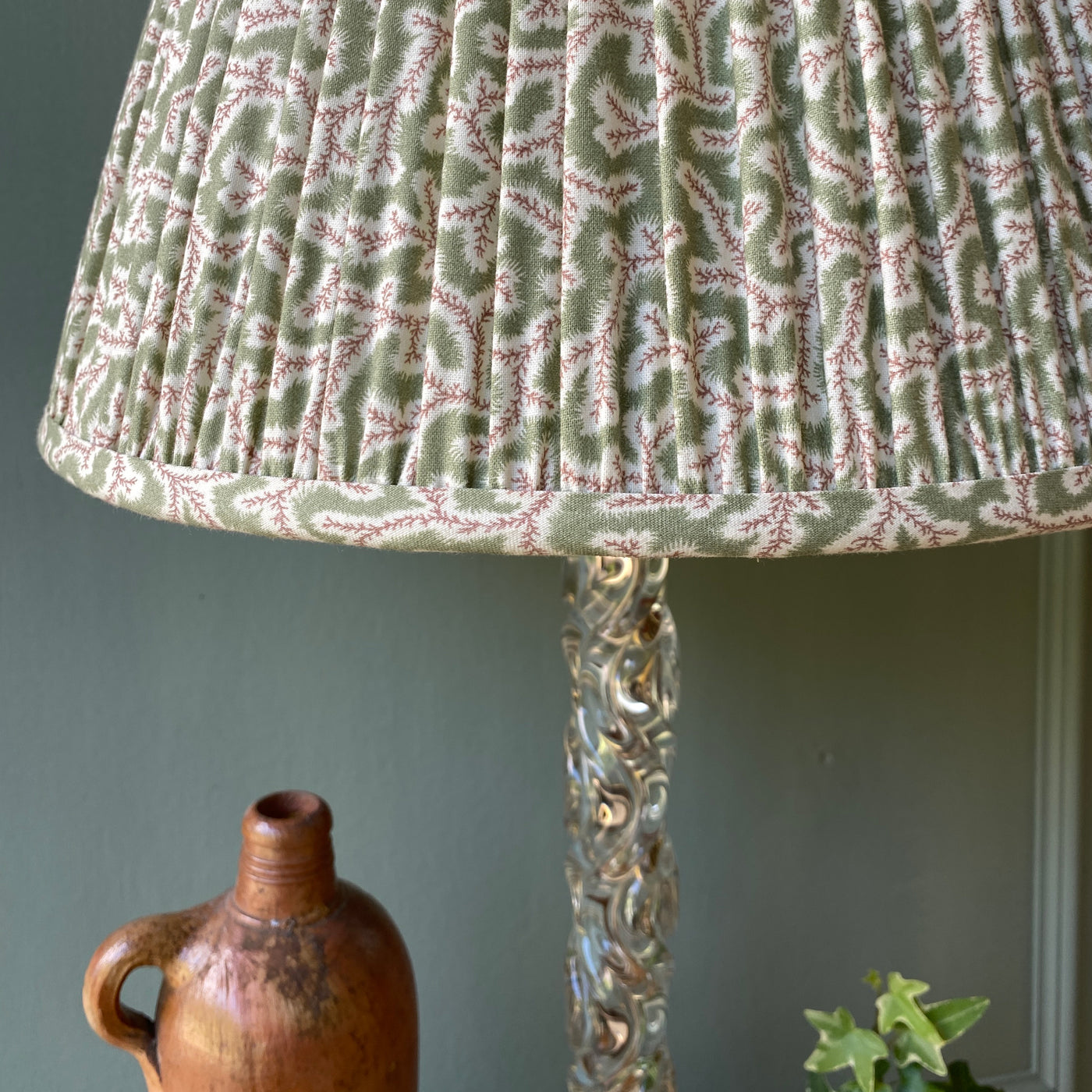 Ian Sanderson Briar Rose Lampshade on Glass Lamp