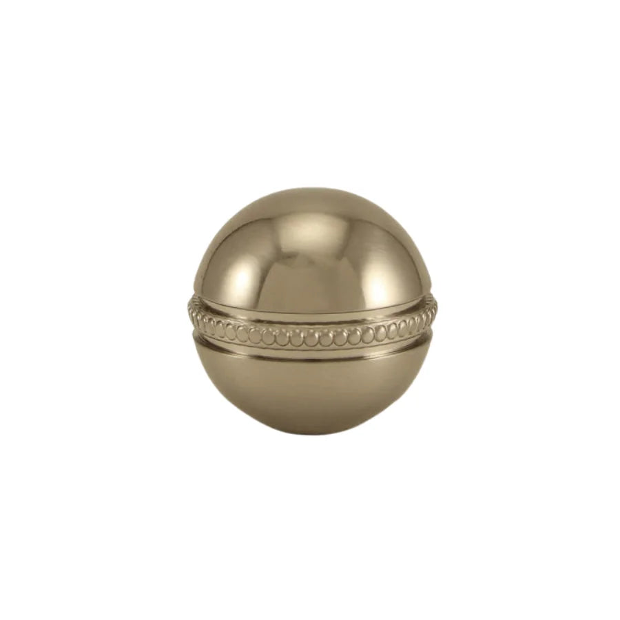 Brushed Nickel Beaded Ball Finial