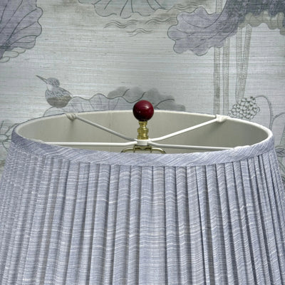 Burgundy Ceramic Finial Close Up