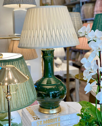 Bottom Smocked Silk Lampshade