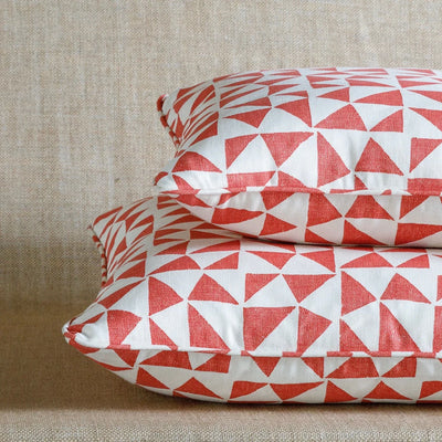 Fermoie Cushion in Bright Red Circus