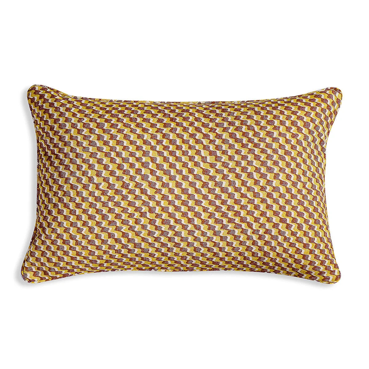 Fermoie pink and yellow oblong pillow