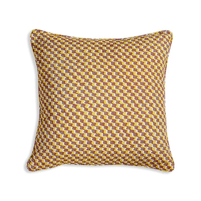 Fermoie pink and yellow ruffle cushion