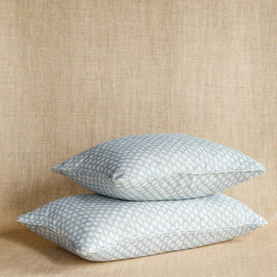 Fermoie Cushion in Light Blue Wicker