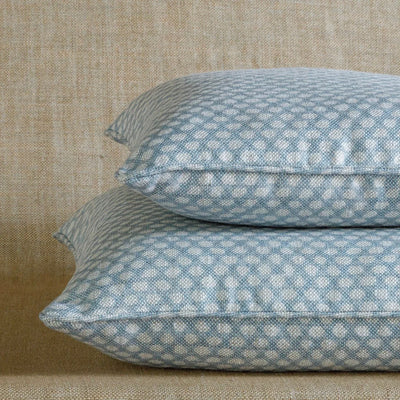 Fermoie Cushion in Light Blue Wicker